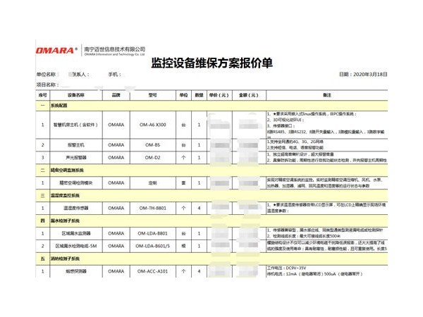 10分鐘快速給出監(jiān)控設(shè)備維保方案報(bào)價(jià)！