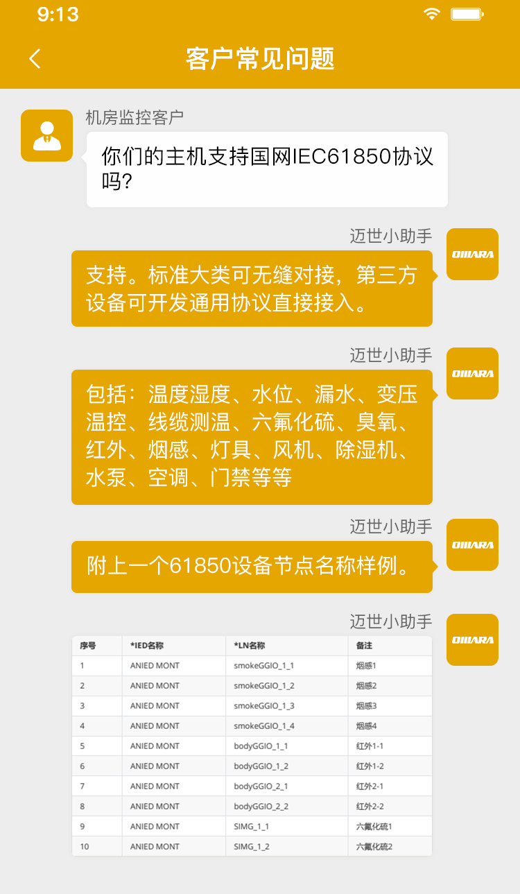 邁世監(jiān)控主機支持61850協(xié)議嗎